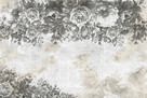 Tapeta kwiaty na betonie, wabi sabi, loft, szary tynk GD68 - 2