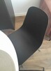 Czarne minimalistyczne 2 krzesła krzesło ikea jysk - 4