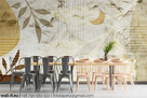 Tapeta kwiaty na betonie, wabi sabi, loft, szary tynk GD68 - 7