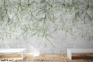 Tapeta kwiaty na betonie, wabi sabi, loft, szary tynk GD68 - 5