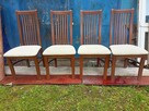 Krzesła Drewniane Tapicerowane 4 sztuki Radomska Fabryka - 3