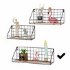 Półka ścienna z drążkiem, styl LOFT 45 cm- czarna - 2
