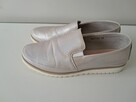 Buty damskie - półbuty srebrne „Sergio Leone” - 4
