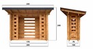 Kompletna Drewutnia Wiata na Drewno Kominkowe 200x100 - 2