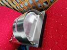 Lampa LED natynkowa na dom budynek numer Lampka Srebrna - 4