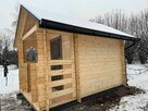 Drewniany domek działkowy Jaśmin 300x300 z bali - 6