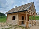 Domek z Bali Drewnianych Okrągłych 180 mm 50m2 z Poddaszem - 5