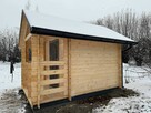 Drewniany domek działkowy Jaśmin 300x300 z bali - 3
