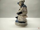 Figura porcelana szkliwiona -stan idealny Dziadkowie niebieska - 4