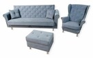 Komplet wypoczynkowy Sofa Fotel podnóżek Kanpa NOWE - 3