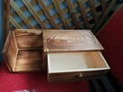 Uchwyt na papier toaletowy szafka brązowa z półka drewniana - 3