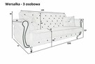 Zestaw Kanap Sofa wersalka rozkładana i nierozkładana kryszt - 3