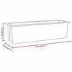 Doniczki do palet, 12 szt., szare, 36x13,5x9,5 cm, PP vidaXL - 3