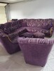 Sofa rozkładana, fotele i pufy - 4