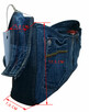 Torebka na ramię codzienna mała, pojemna, jeans, nowa - 3