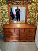 Komoda drewniana z lustrem