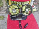 Wentylator samochodowy USB wiatrak z uchwyt USB 2x - 2