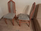 Krzesła drewniane z wysokim oparciem (2 szt.)