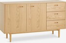 Komoda dębowa 150 cm, 3 szuflady, 2 drzwi - 6