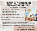 Murarz klinkieru, praca w Niemczech 13,5 euro/h netto