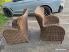 Fotele ogrodowe na taras Rattan wiklina 4 szt. z poduszkami - 3