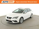 Seat Leon DSG full LED półskóra navi klima auto grzane fotele czujniki parkowani