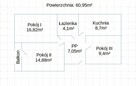Na sprzedaż 3 pokojowe mieszkanie o pow. 60,95m² - 7