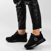 Czarne zamszowe sneakersy damskie na platformie Vinceza - 4