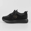 Czarne zamszowe sneakersy damskie na platformie Vinceza - 2