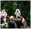Szczudlarze Aniołki na Ślub Azislight teatr ognia - 2