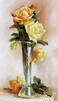 Kwiaty - BRATKI W WAZONIE - Obraz olejny - Suder