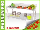 Stół gastronomiczny 150X60 cm blat roboczy z rantem - 1