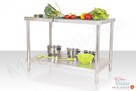 Stół gastronomiczny blat roboczy 120x70 cm z półką - 3