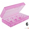 Pudełko na baterie CR123A przezroczyste 18650 17670 16340 6 - 6