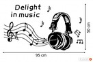 Naklejki ścienne na ściane Muzyka Słuchawki DJ WS-0077 - 3