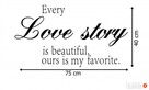 Naklejki ścienne na ścianę Napis Cytat Love Story - 4