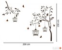 Naklejki ścienne na ścianę Drzewo Klatka Ptaki WS-0062 - 3