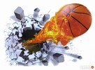 Naklejki ścienne na ścianę Piłka 3D Koszykówka WS-0144 - 1