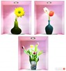 Naklejki ścienne na ścianę Kwiaty 3D Wazon Wazony WS-0188 - 3