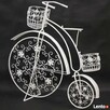 stojak na kwiaty kwietnik biały rower rowerek - 5