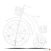 stojak na kwiaty kwietnik biały rower rowerek - 1