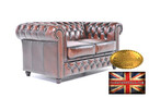 Chesterfield sofa skorzana antyczny braz Brighton - 3