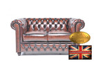 Chesterfield sofa skorzana antyczny braz Brighton - 2