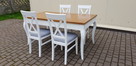 Zestaw prowansalski-stół rozkładany 140x90/210+4 krzesła - 1