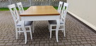Zestaw prowansalski-stół rozkładany 140x90/210+4 krzesła - 2