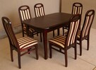 Stół i 6 krzeseł z drewna 140 / rozkładany na 210 cm - 1