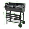 Grill ogrodowy ze składaną półką i 2 rusztami - 8