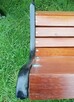 Meble ogrodowe drewniane dębowe stół i 4 ławki 60 cm - 4