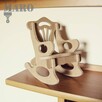 Fotel bujany drewniany, bujak, krzesło bujane, fotel bujany - 3