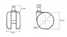 Kółko twarde duże trzpień Φ11mm średnica Φ65mm kpl - 2